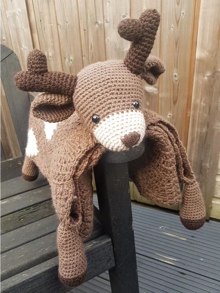 Woodland Deer Crochet Baby Blanket Pattern - 3in1 Toy PDF Pattern - Crafting Happiness product image (1)