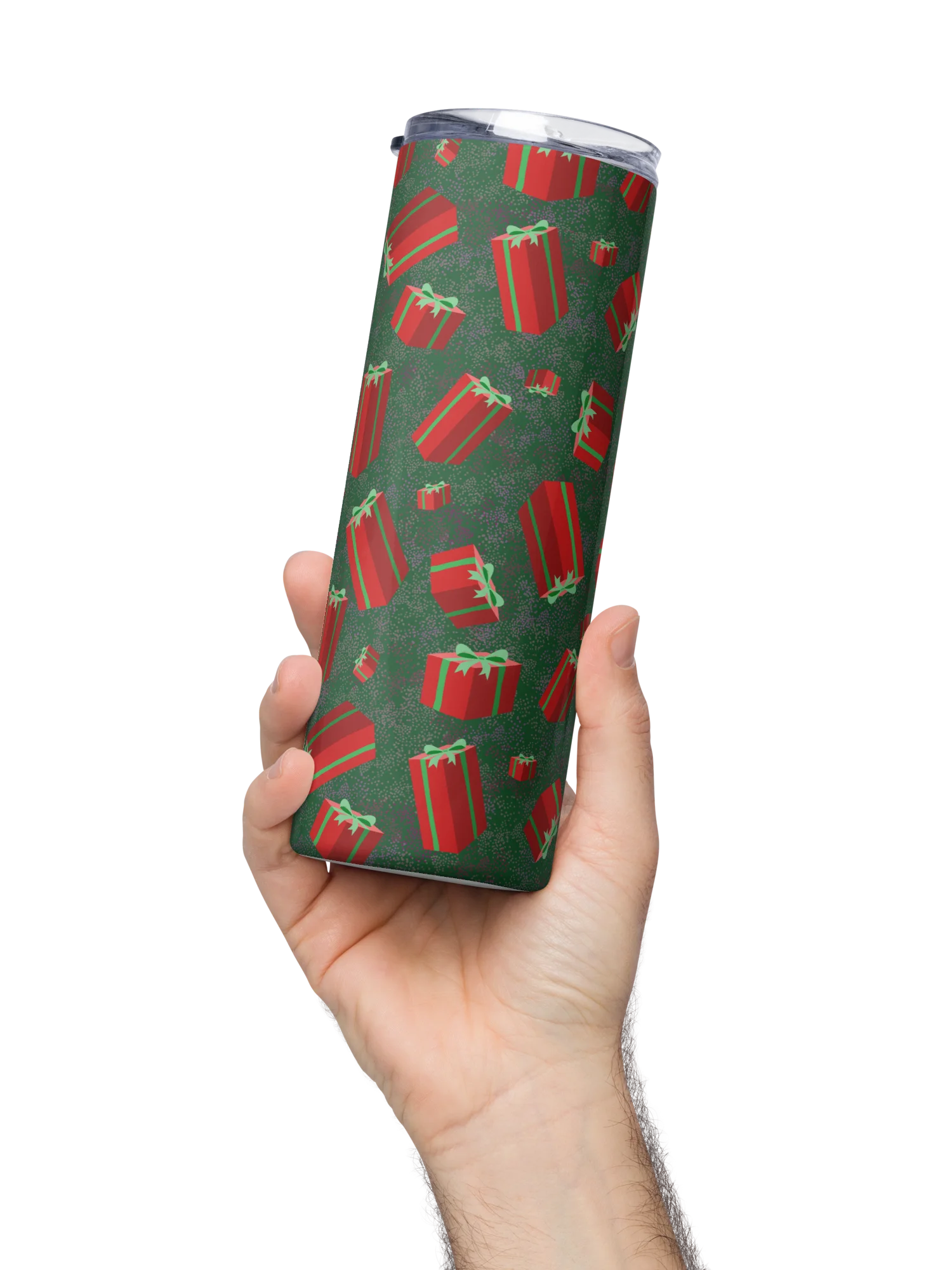 Retro Floating Red Presents Stainless Steel Tumbler with Straw product image (3)