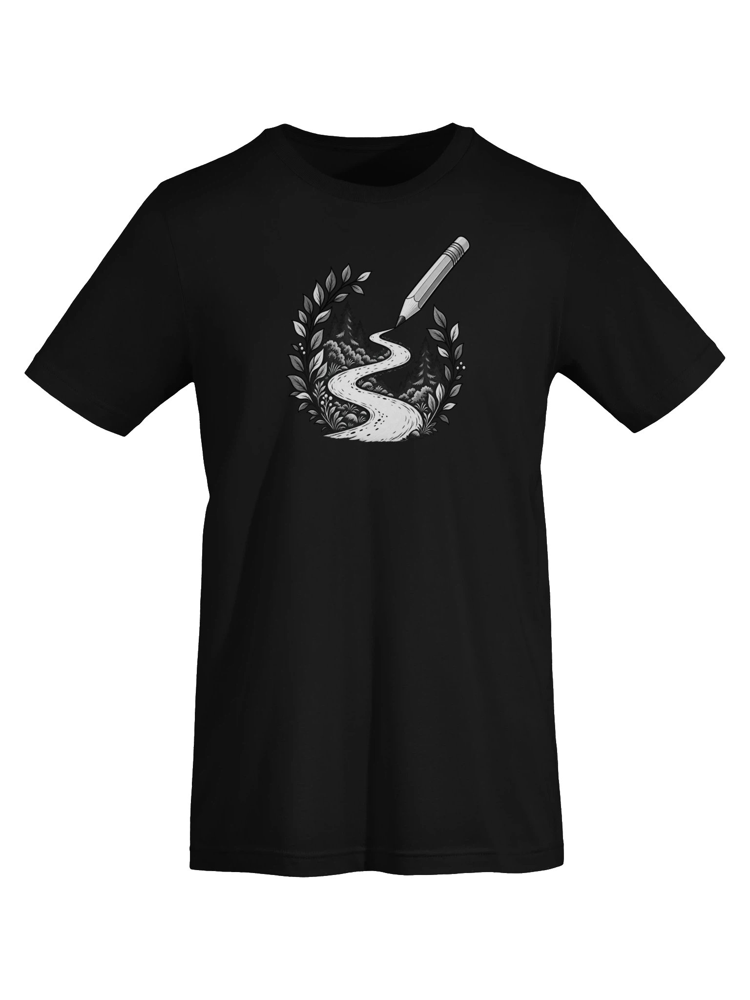 Follow the Pencil Black and White T-Shirt product image (4)