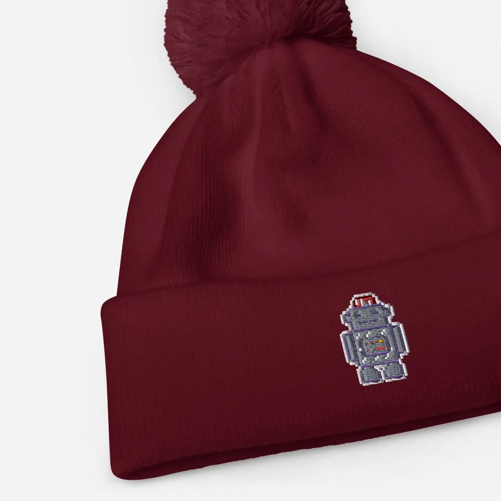 Pixel Robot pompom beanie product image (3)