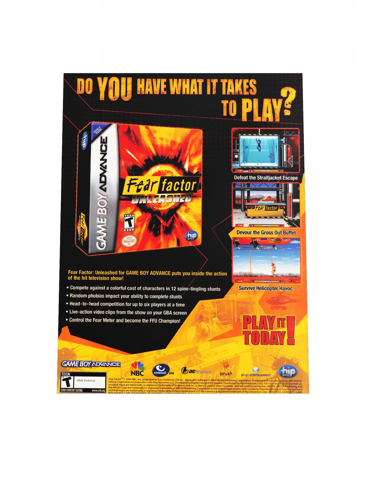 Fear Factor (GameBoy Advance) - Promotional Poster/Flyer product image (4)