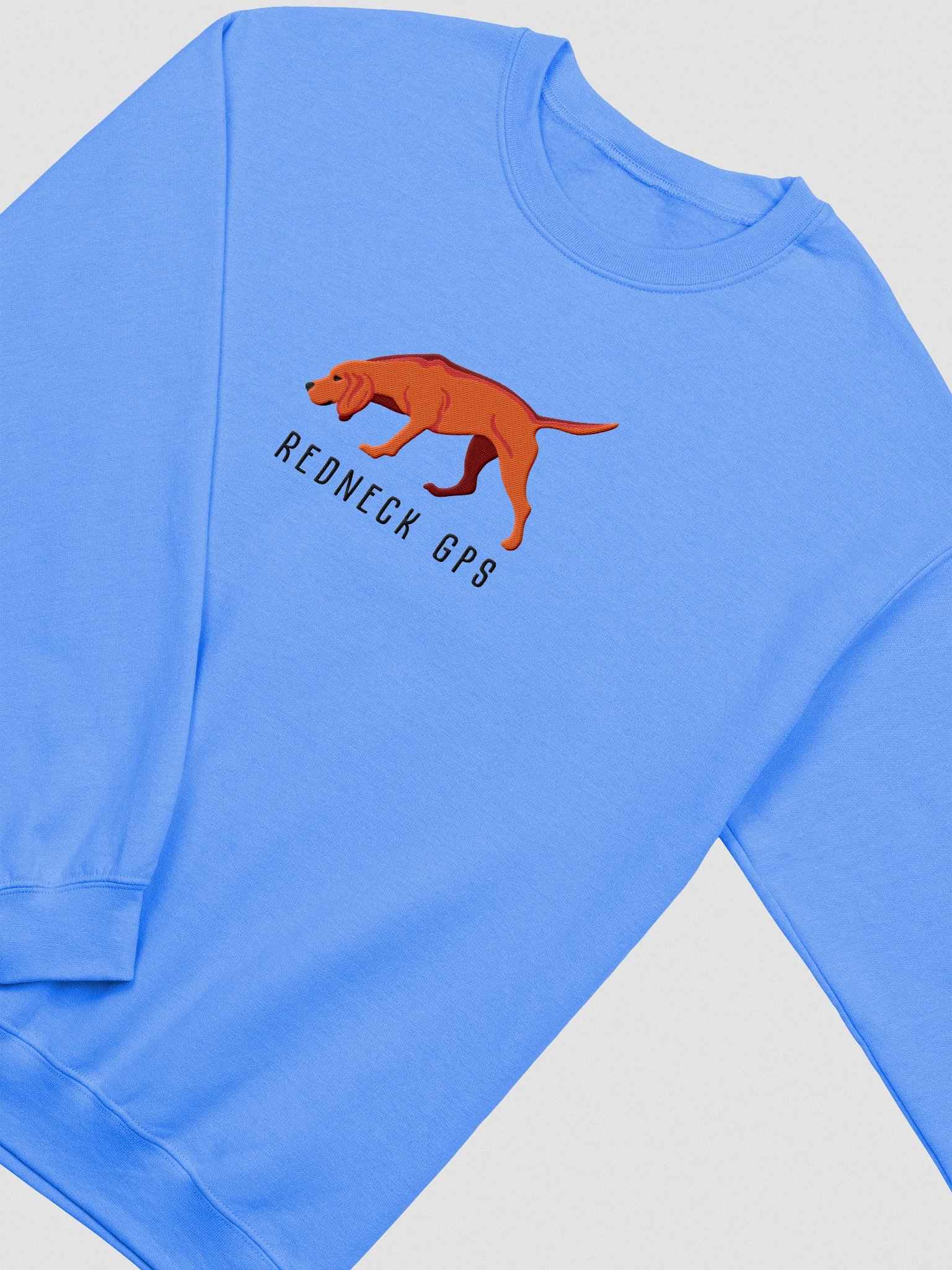 Redneck GPS Sweatshirt (Embroidered) of a Redbone Coonhound product image (6)