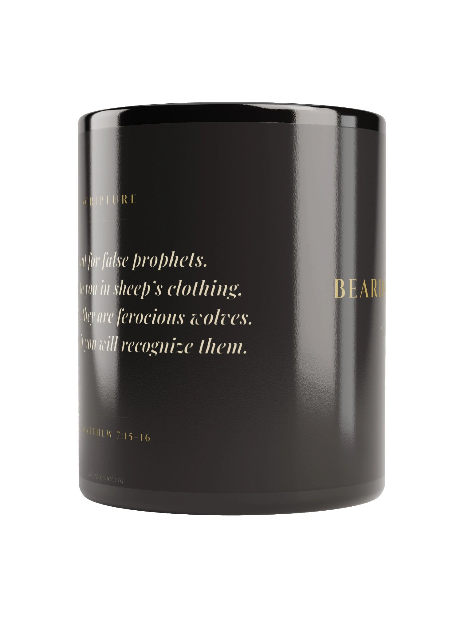 Matthew 7:15/Beware False Prophets Mug (Black) product image (2)