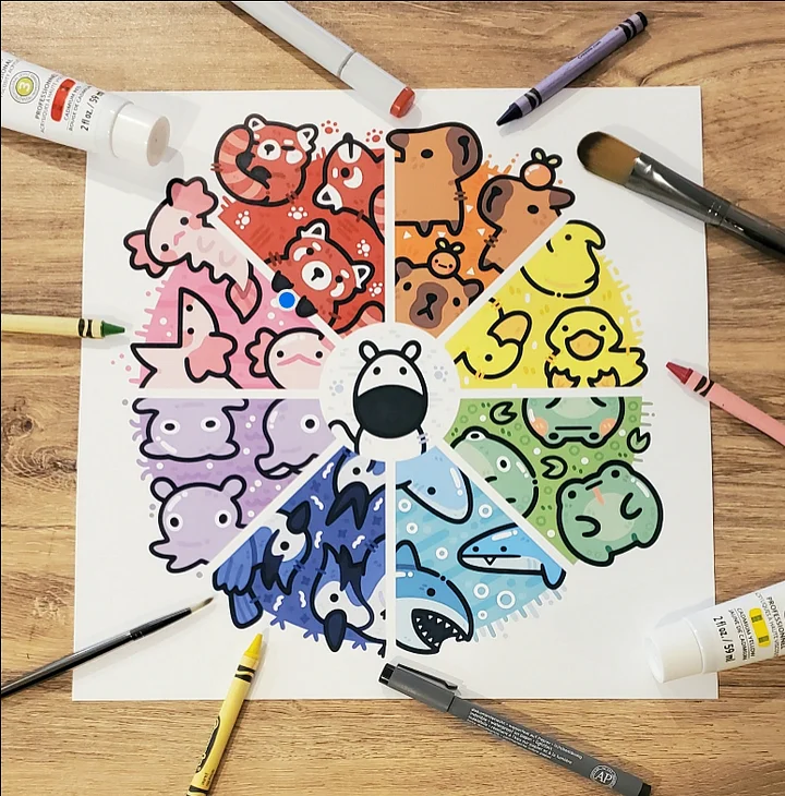 Critter Color Wheel Print product image (1)