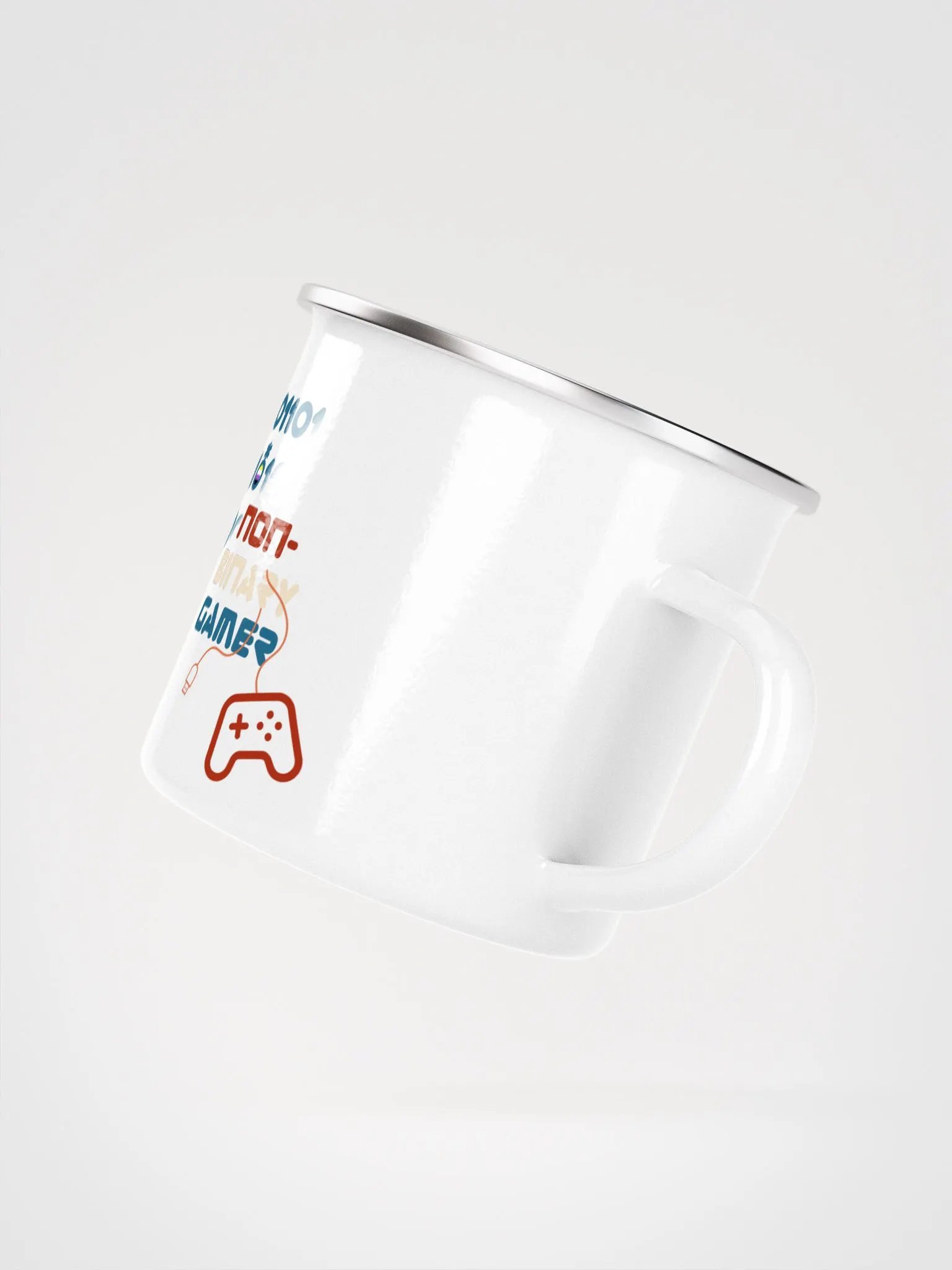 Non-binary Gamer Enamel Cup product image (3)