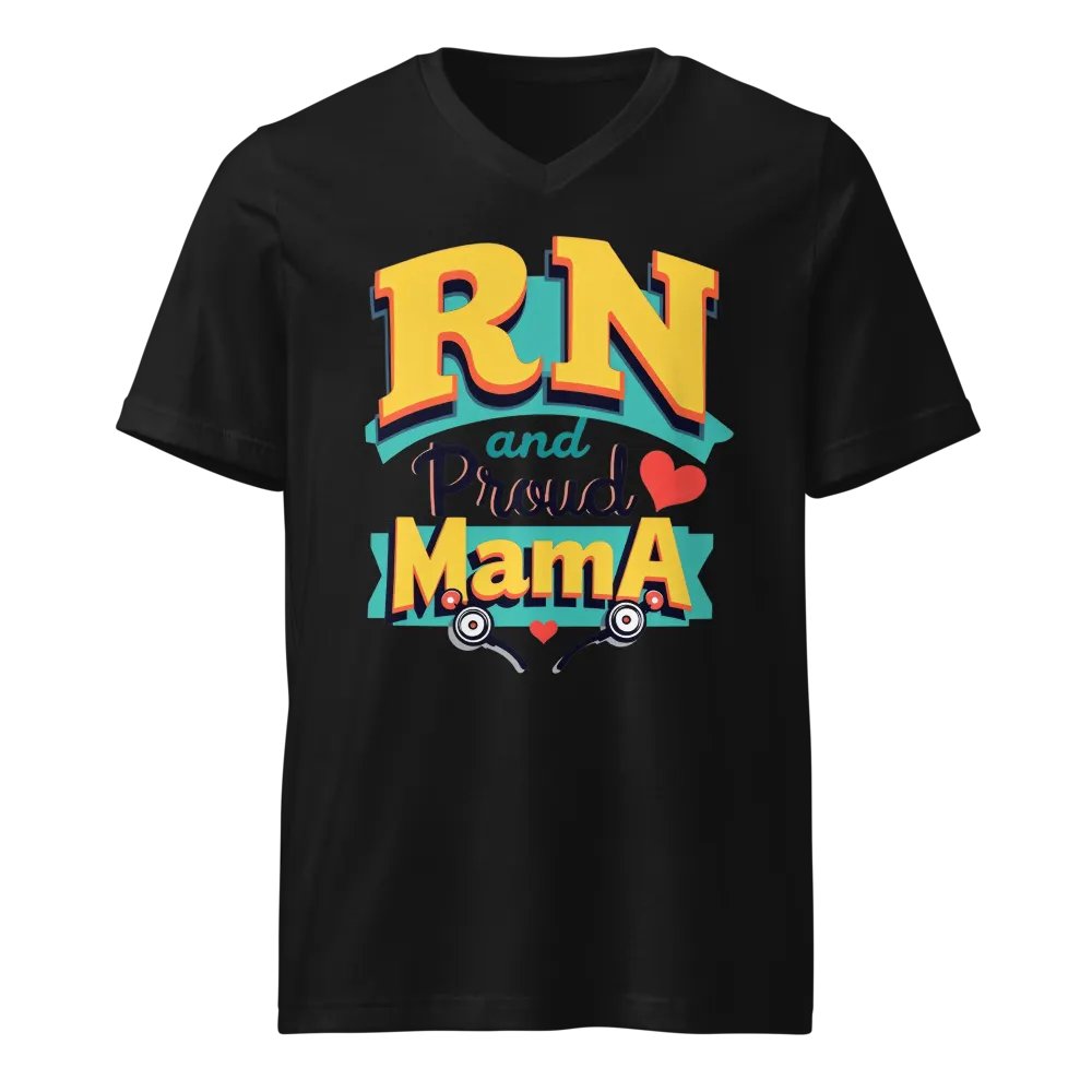 RN and Proud Mama Graphic V-Neck Tee product image (1)