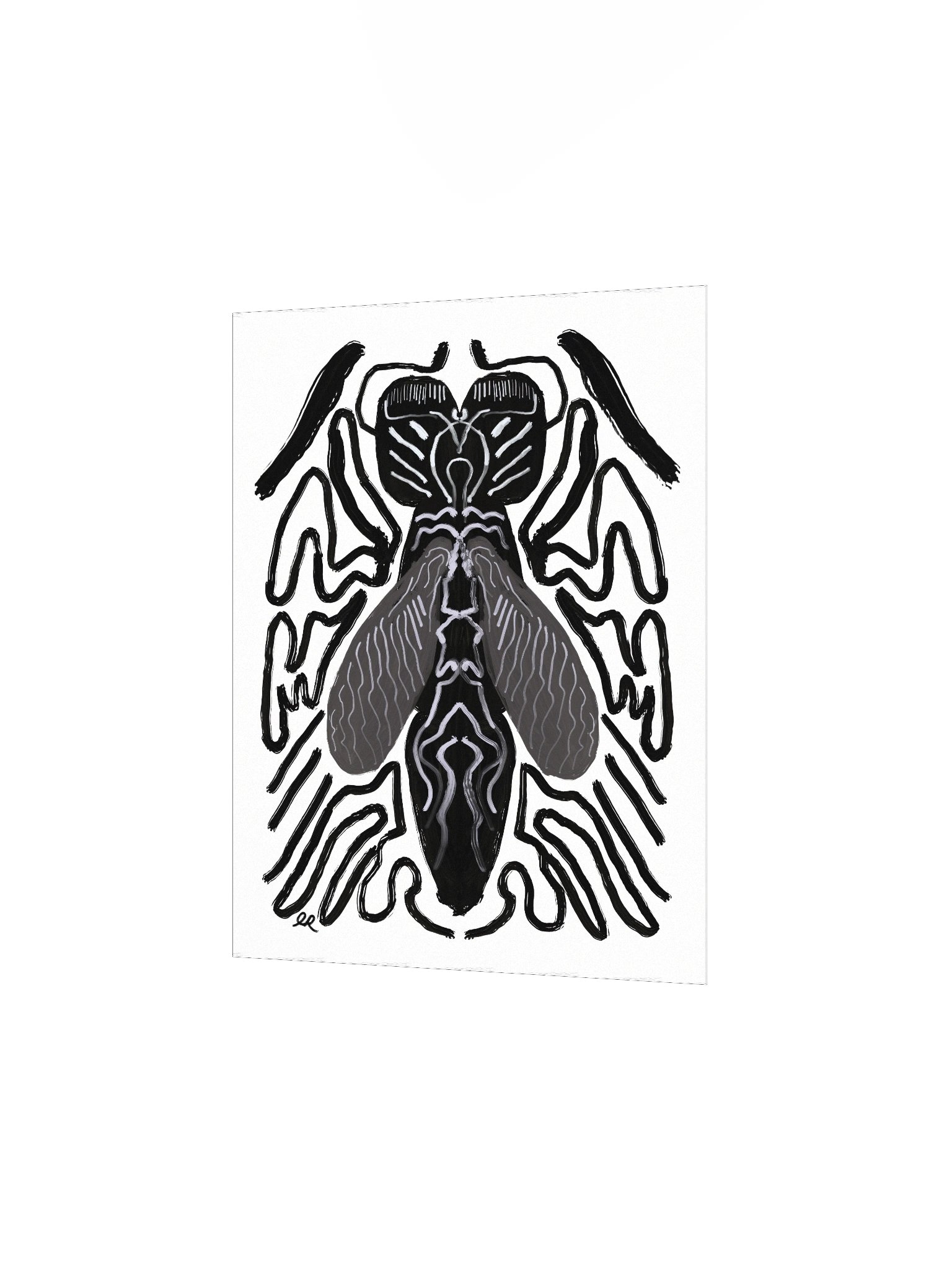 Abstract Insect Dark Creature Home Goth Decor Matte Poster by Eric Ravenwolf product image (2)