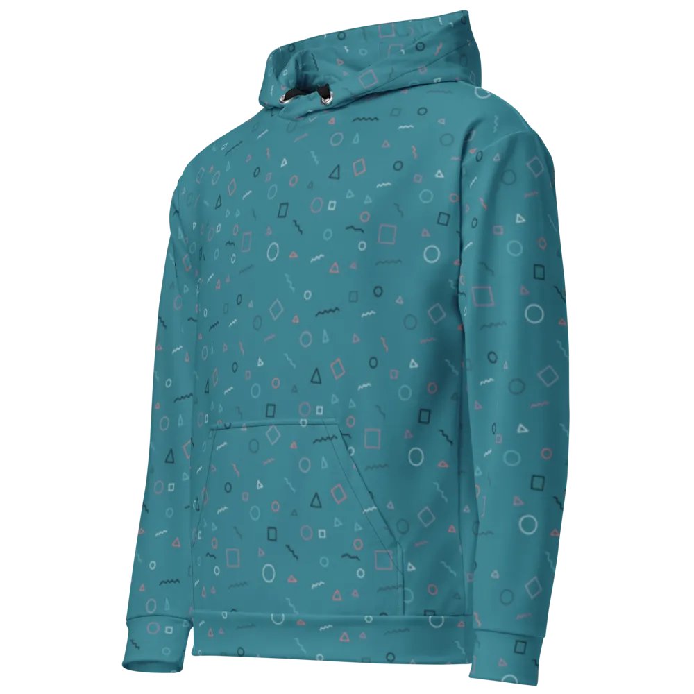 Turquoise Shapes Hoodie product image (2)