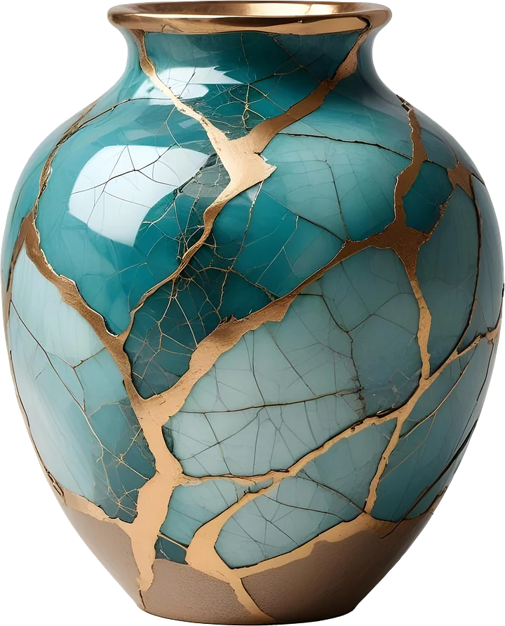 Kintsugi Serenity – Harmony Vase PNG product image (1)