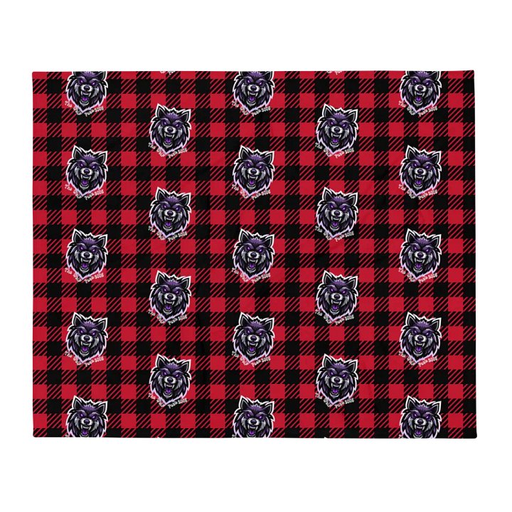 Wolf Head Plaid Throw Blanket product image (2)