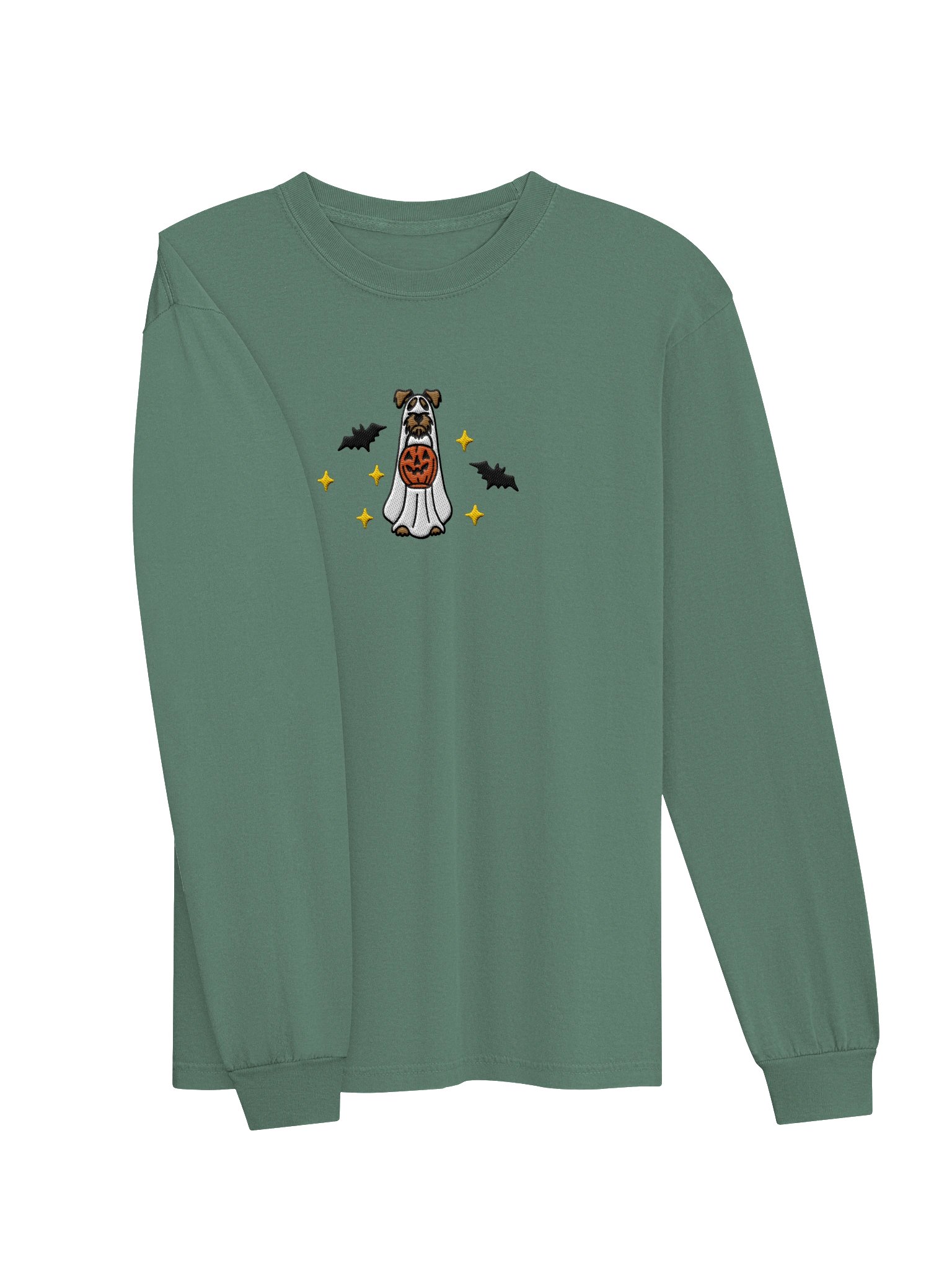 Halloween Airedale Terrier(Tan) Embroidered Long-Sleeve T-Shirt product image (27)