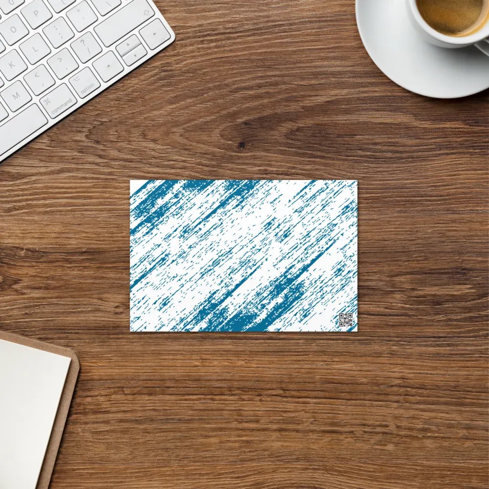 Dynamic Blue Brushstrokes Greeting Card product image (19)