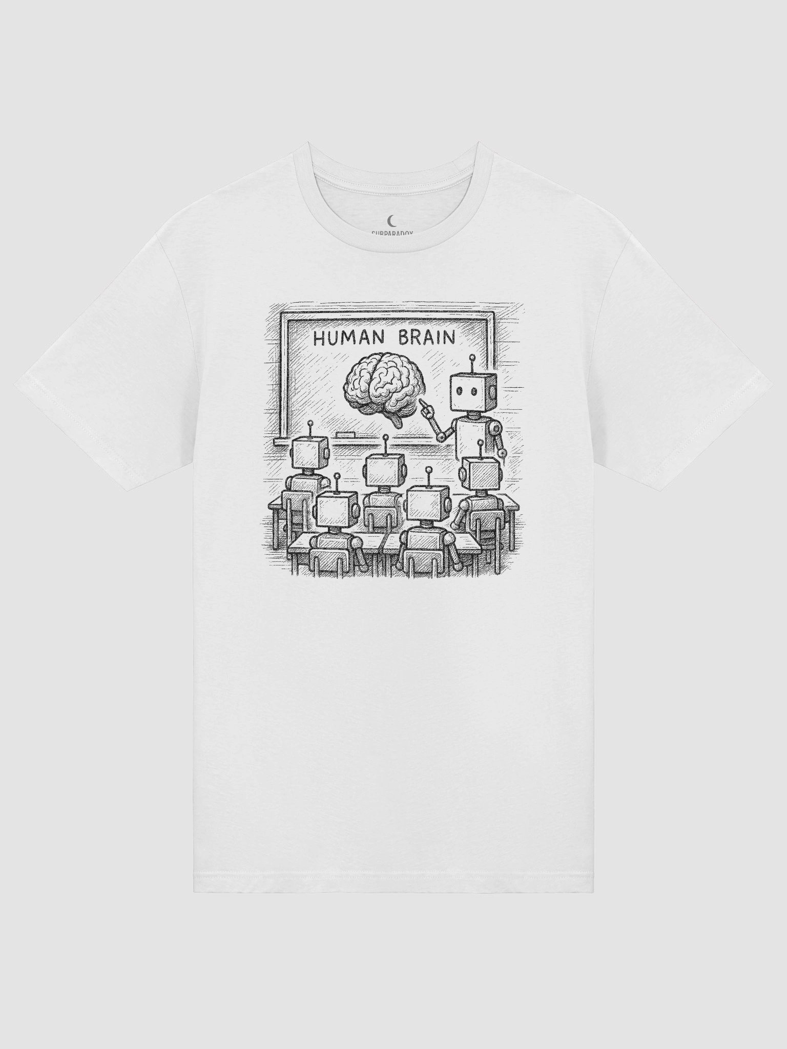 What…? Human? - Robot Classroom - White Tee product image (5)