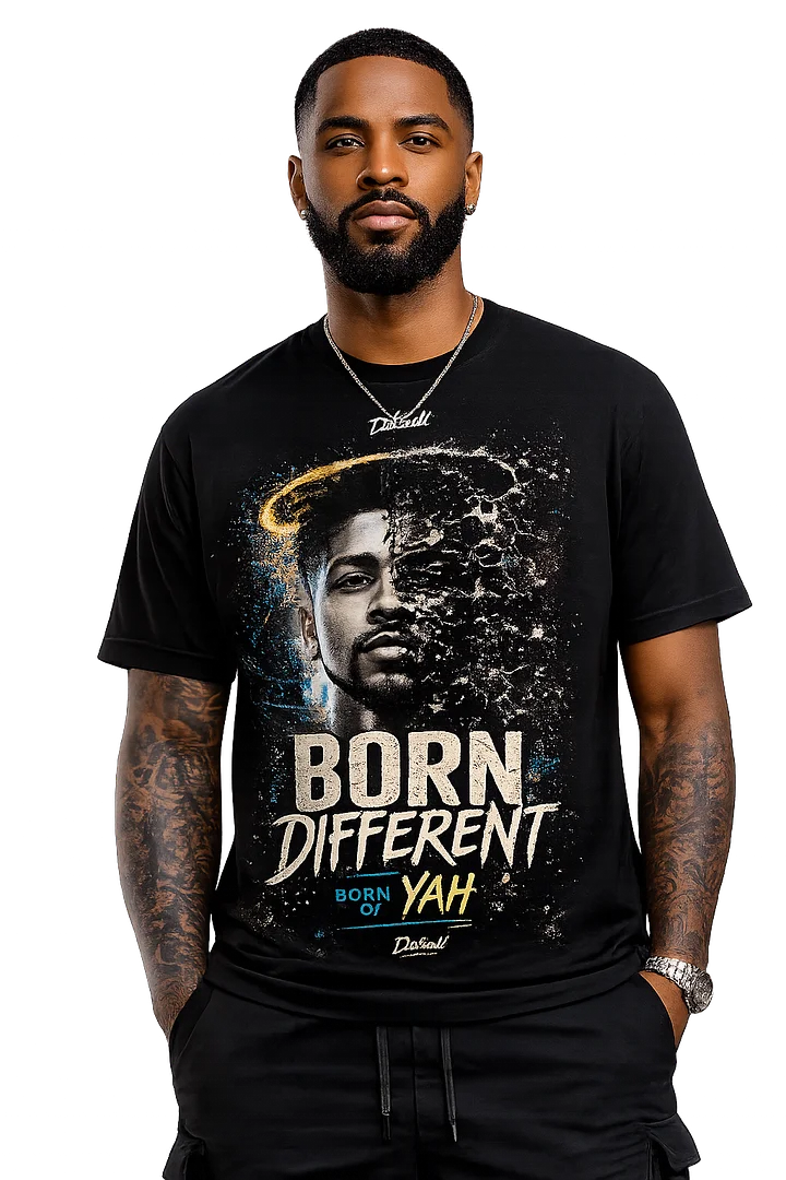 Born Different: Yah Men’s Tee (1 John 3) — Identity & Truth Streetwear Graphic product image (1)