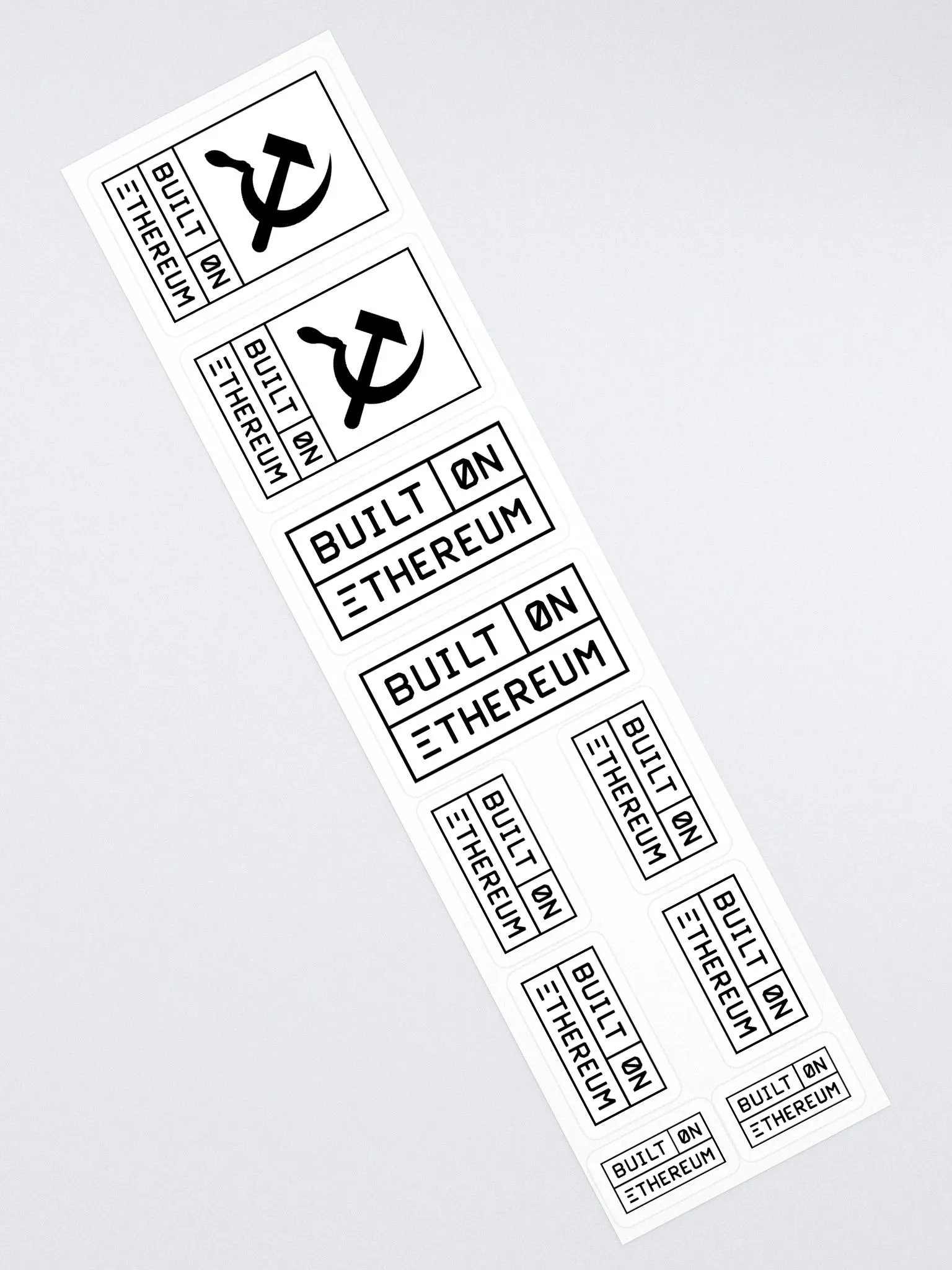 Built on Ethereum sticker set by vectorized product image (2)