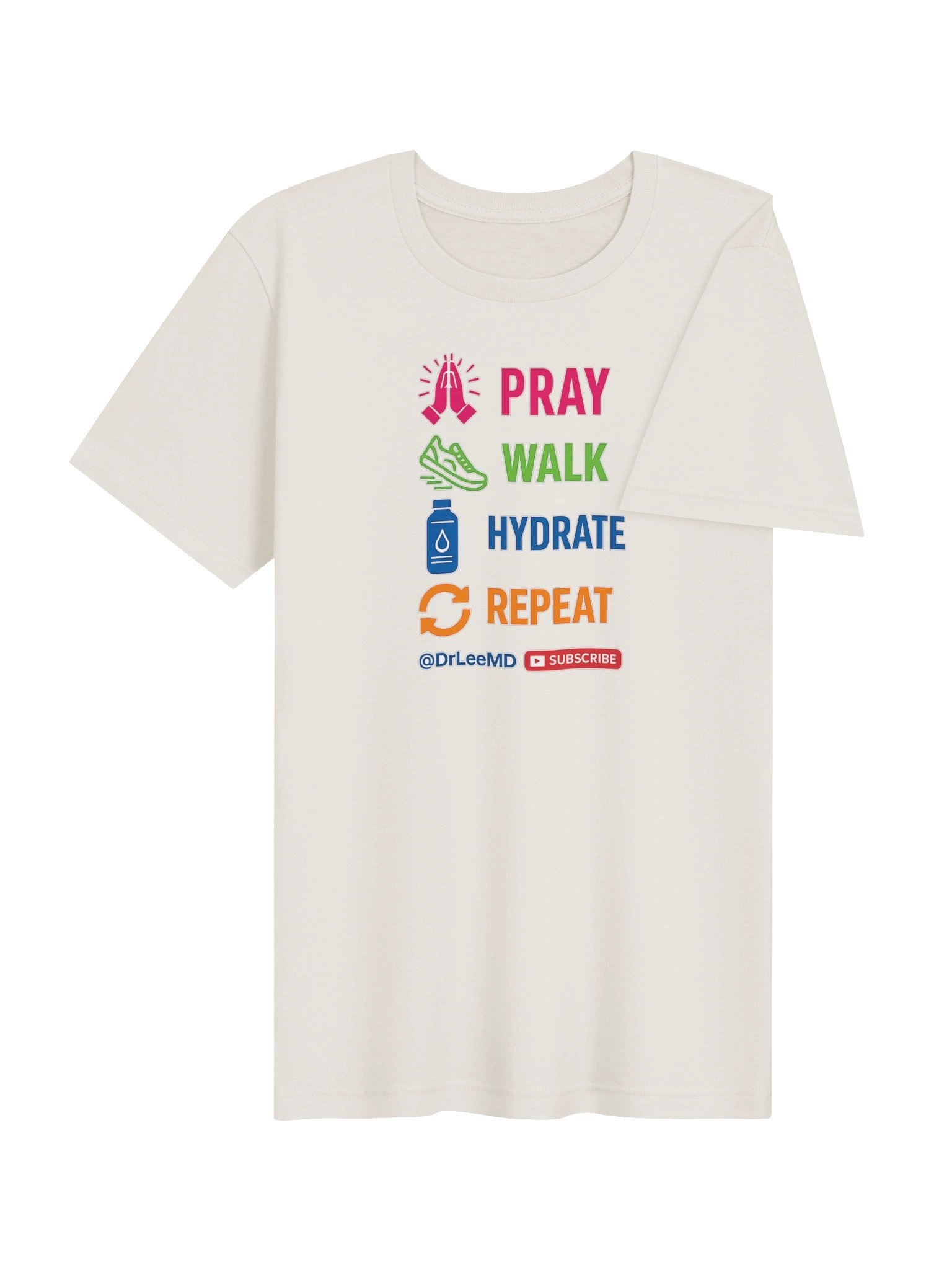 Pray Walk Hydrate Repeat — Faith & Wellness Unisex T-Shirt product image (6)