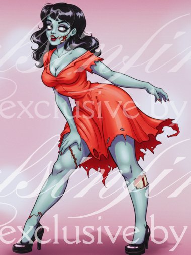 V1 Zombie Pinup Desktop Wallpaper product image (2)