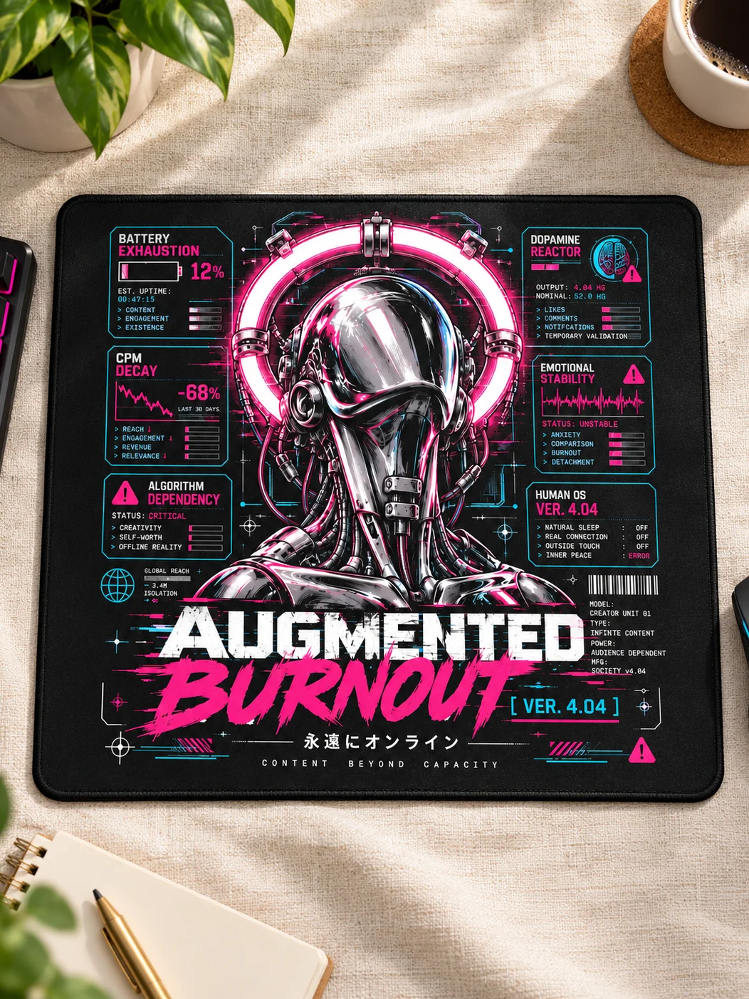 The Augmented Burnout Extended Gaming Mouse Pad product image (2)