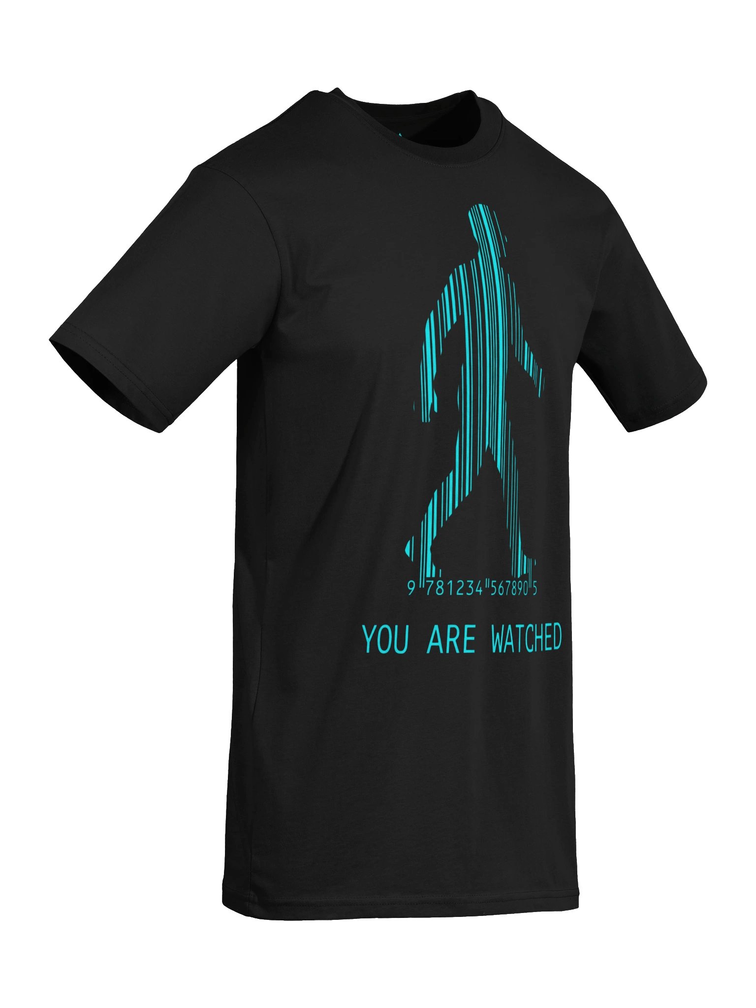 You Are Watched Glitch Tee | Cyberpunk Surveillance Tee | Heavyweight Black product image (6)