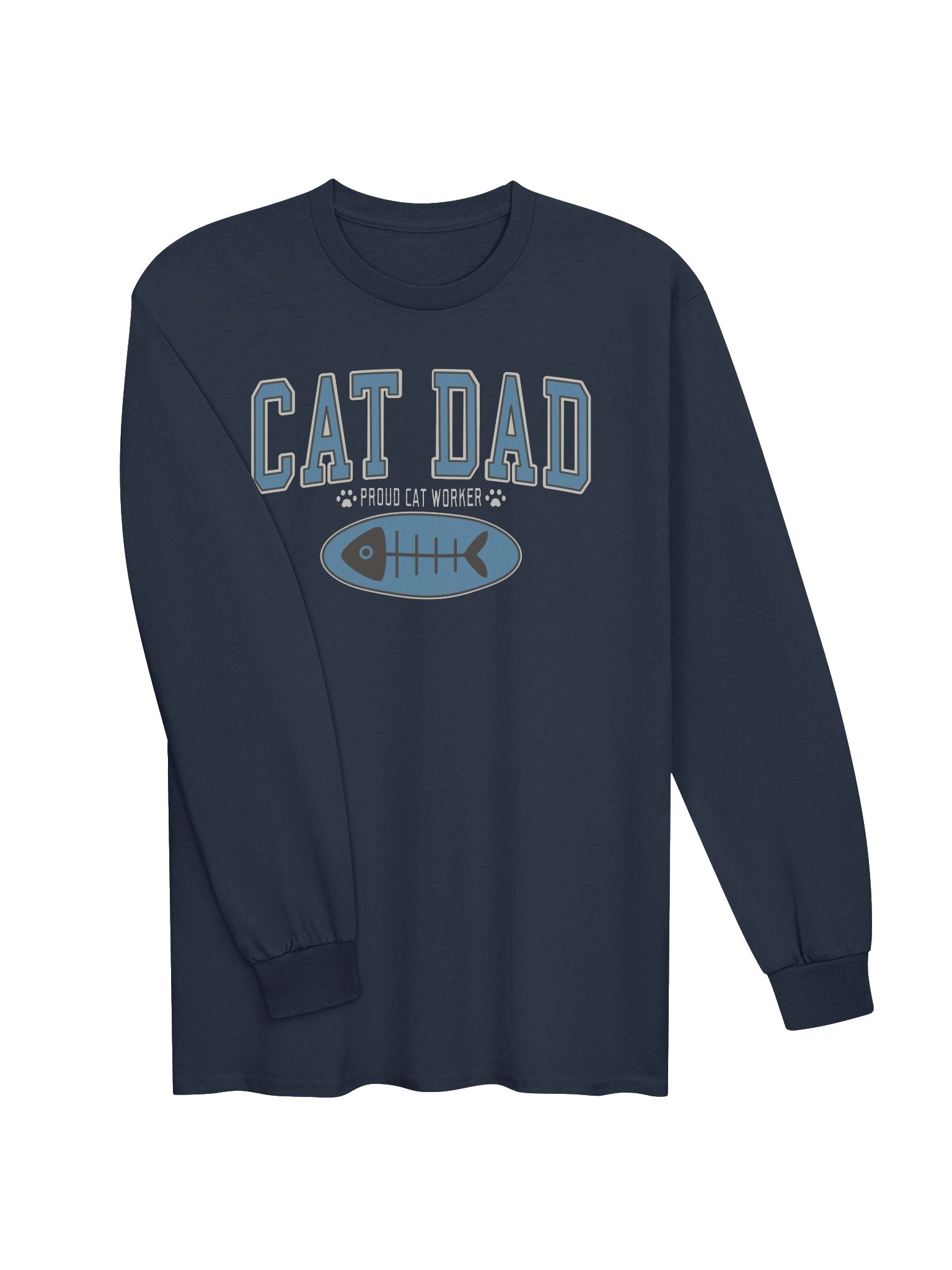 Cat Dad 2 (Proud Cat Worker) - Unisex Adult Long Sleeve T-shirt product image (2)