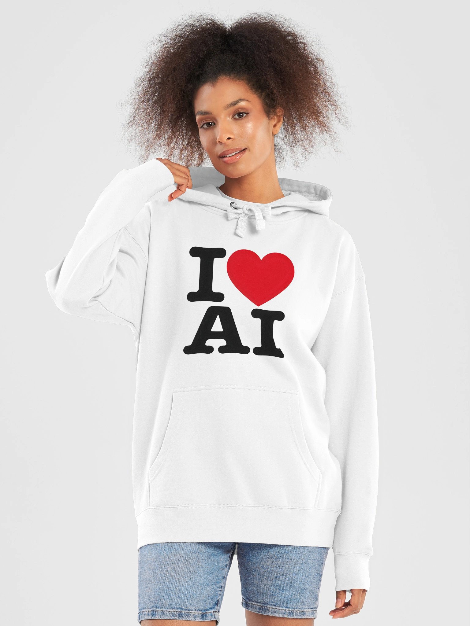 I ❤️ AI Hoodie product image (5)