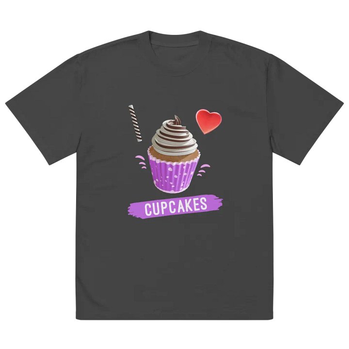 I Love Cupcakes - Oversized Faded T-Shirt product image (2)