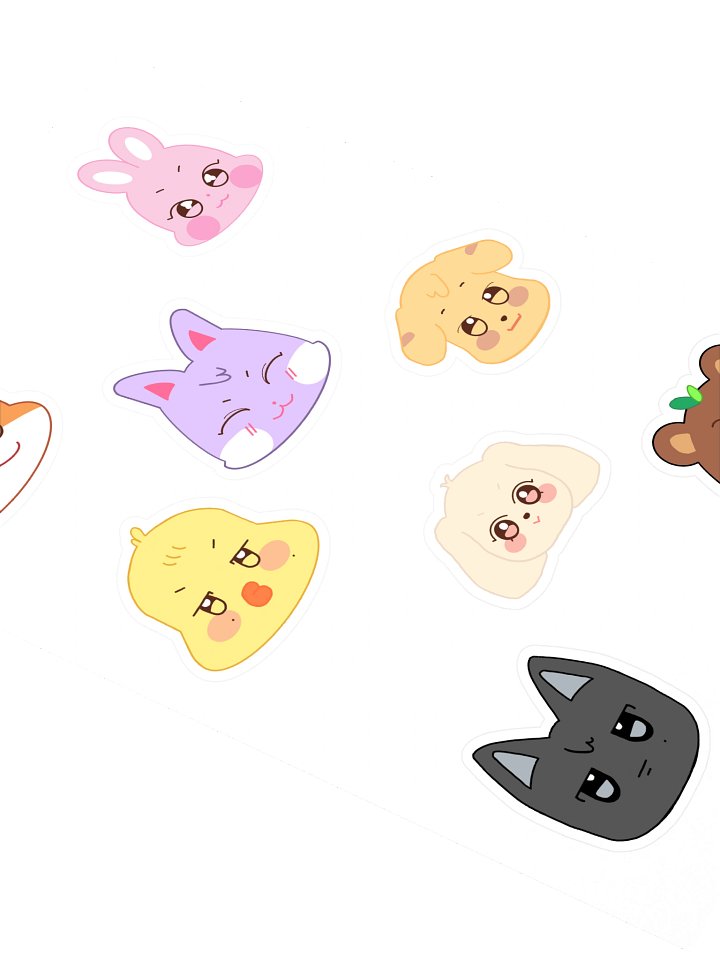Aniteez faces sticker sheet product image (2)