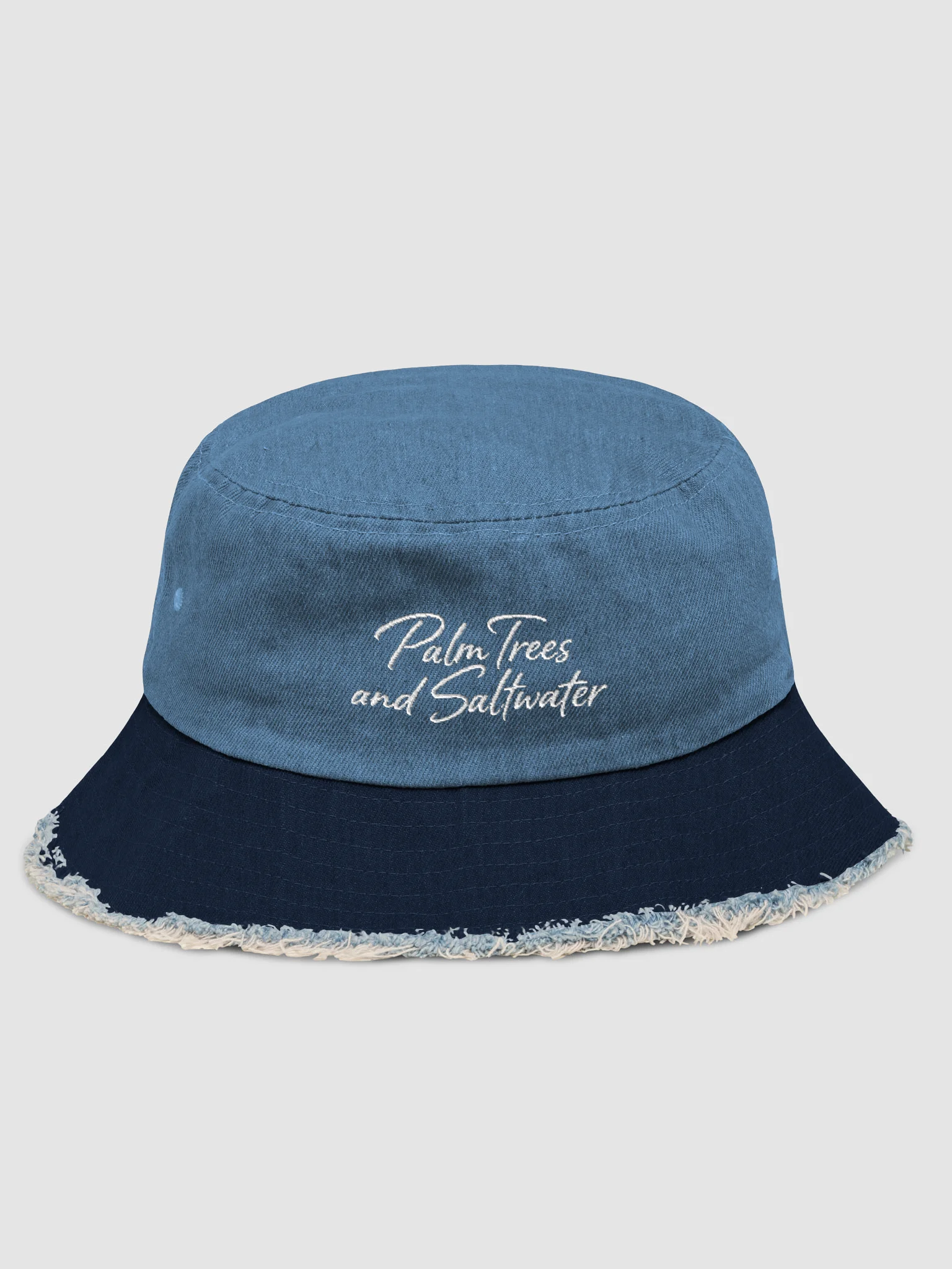 Palm Trees & Saltwater Denim Bucket Hat product image (2)