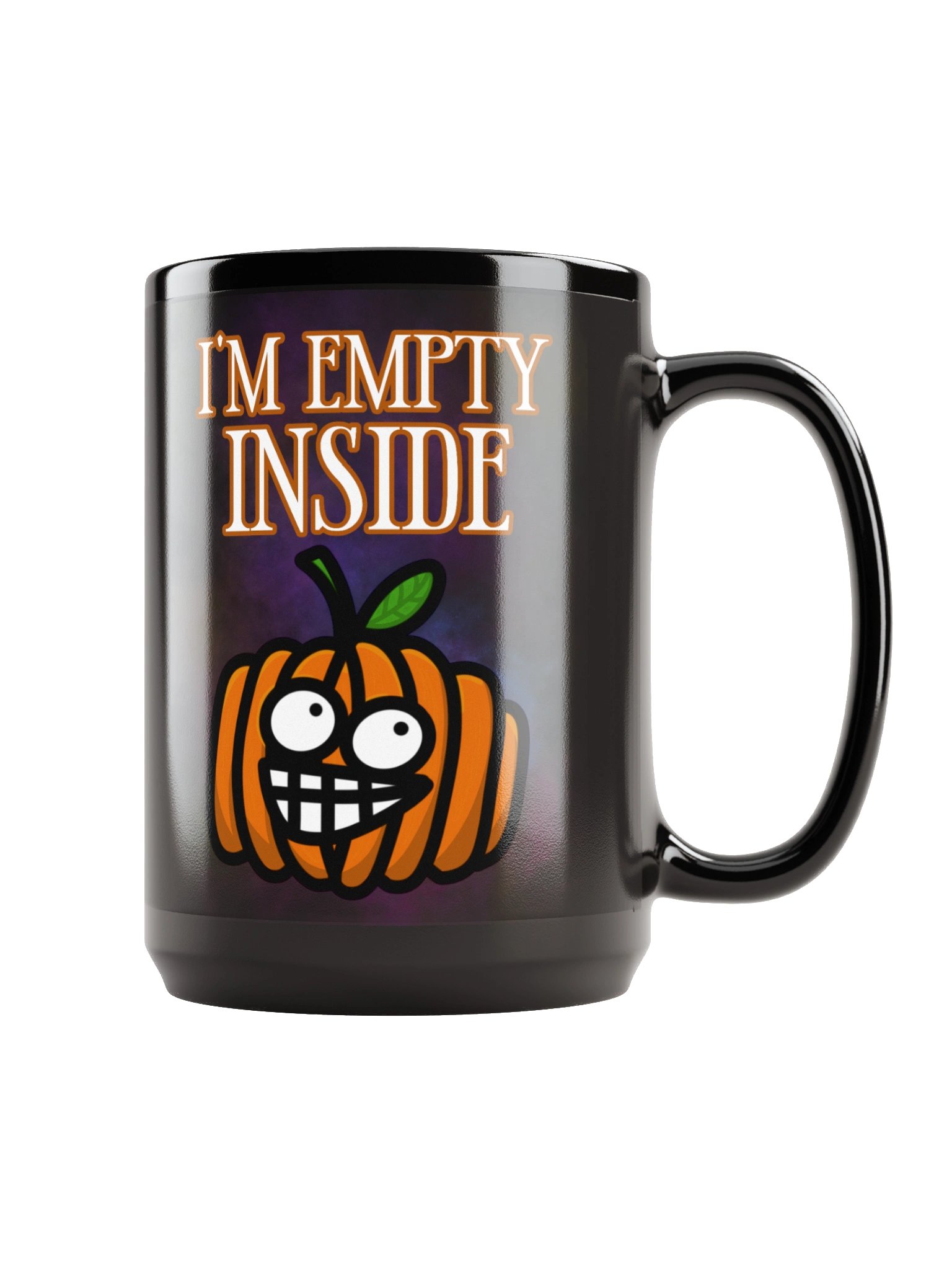 Empty Inside Hehe Pumpkin Black Mug (15oz) product image (5)