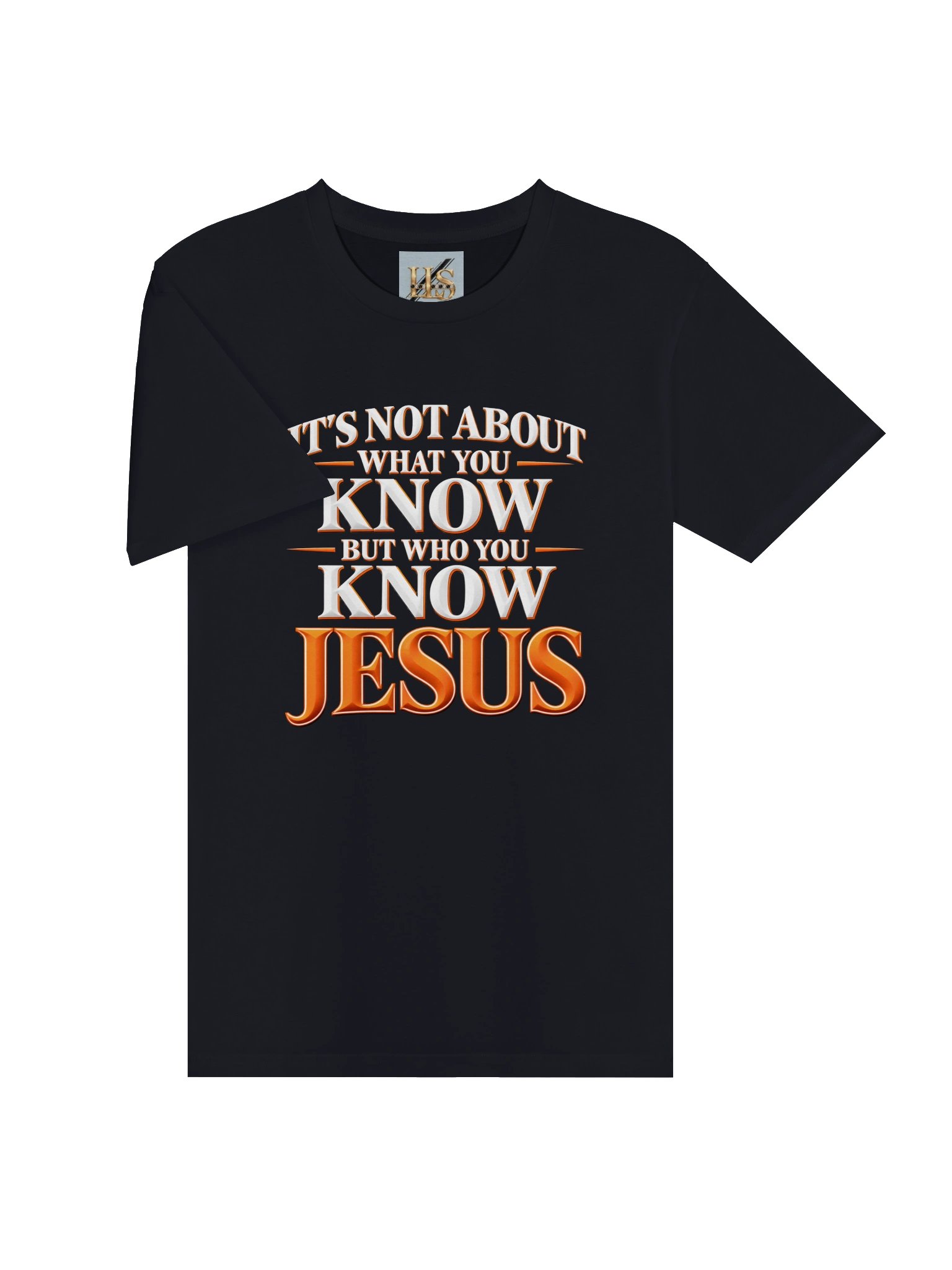 Who You Know: JESUS Navy & Orange Premium Unisex T-Shirt product image (3)