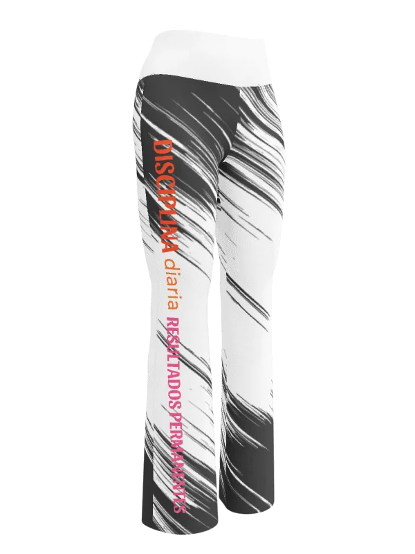 The "Constancia" Flare Leggings Black and White product image (2)