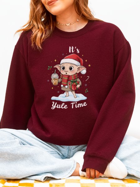 House Elf Magical Yule Christmas Cozy Minimalist Sweatshirt product image (4)