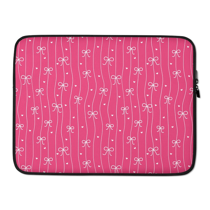 Pink Bow Coquette Laptop Sleeve product image (2)