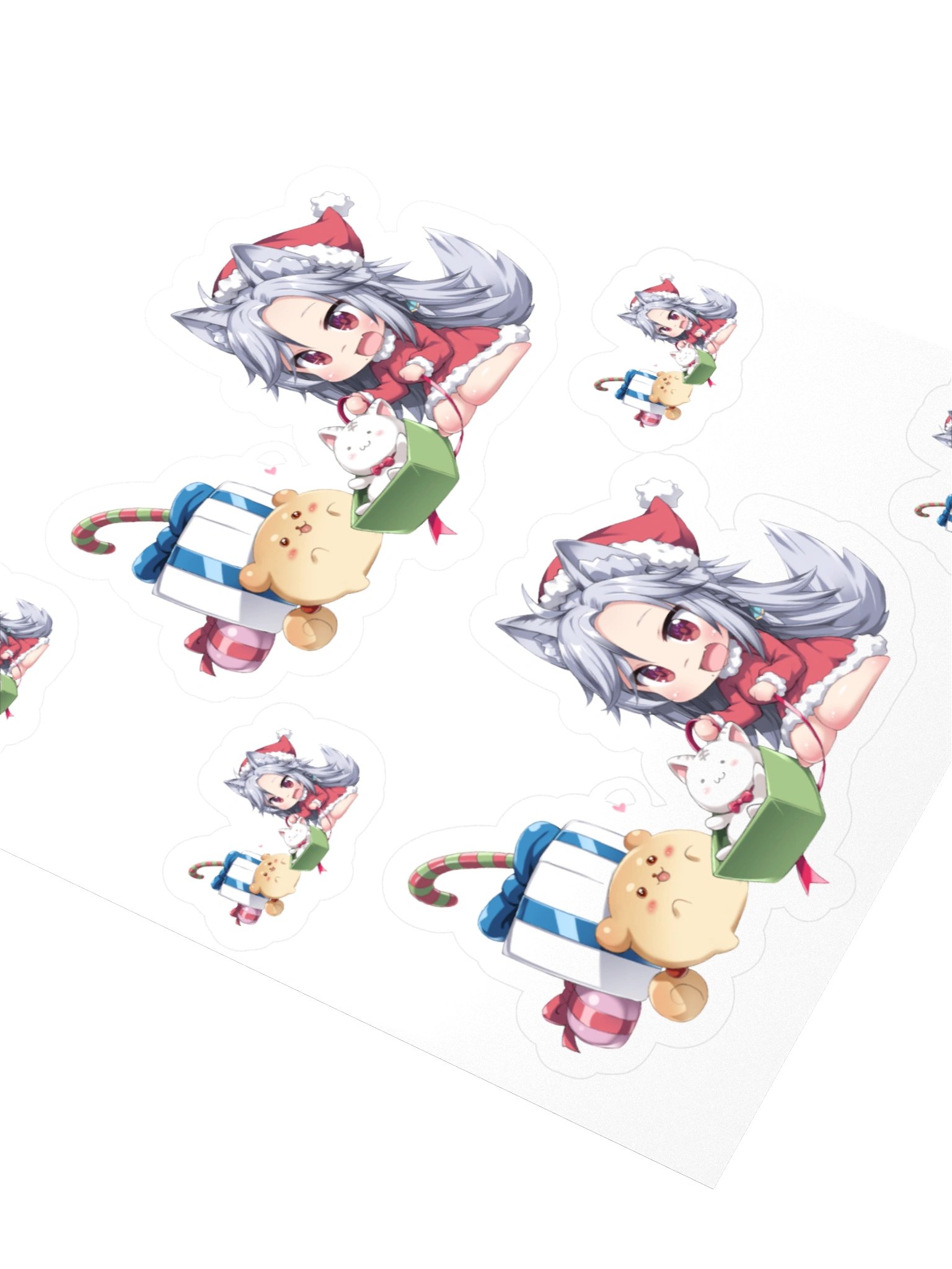Santa Paws Chibi Sticker Set product image (3)