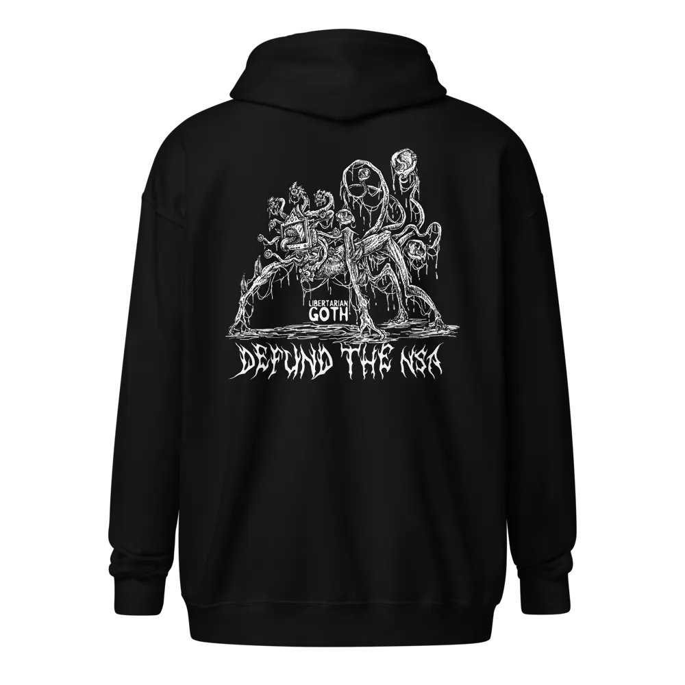 Defund the NSA Humanoid Zip Hoodie product image (1)