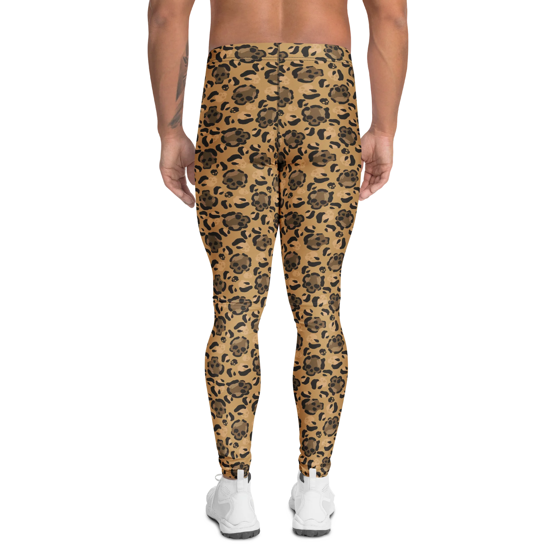 Skulls and Bones Leopard Print Men's Leggings product image (2)