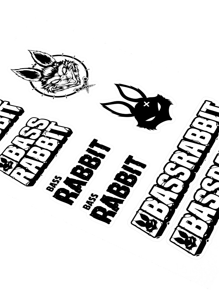Bass Rabbit Sticker Sheet Black product image (2)
