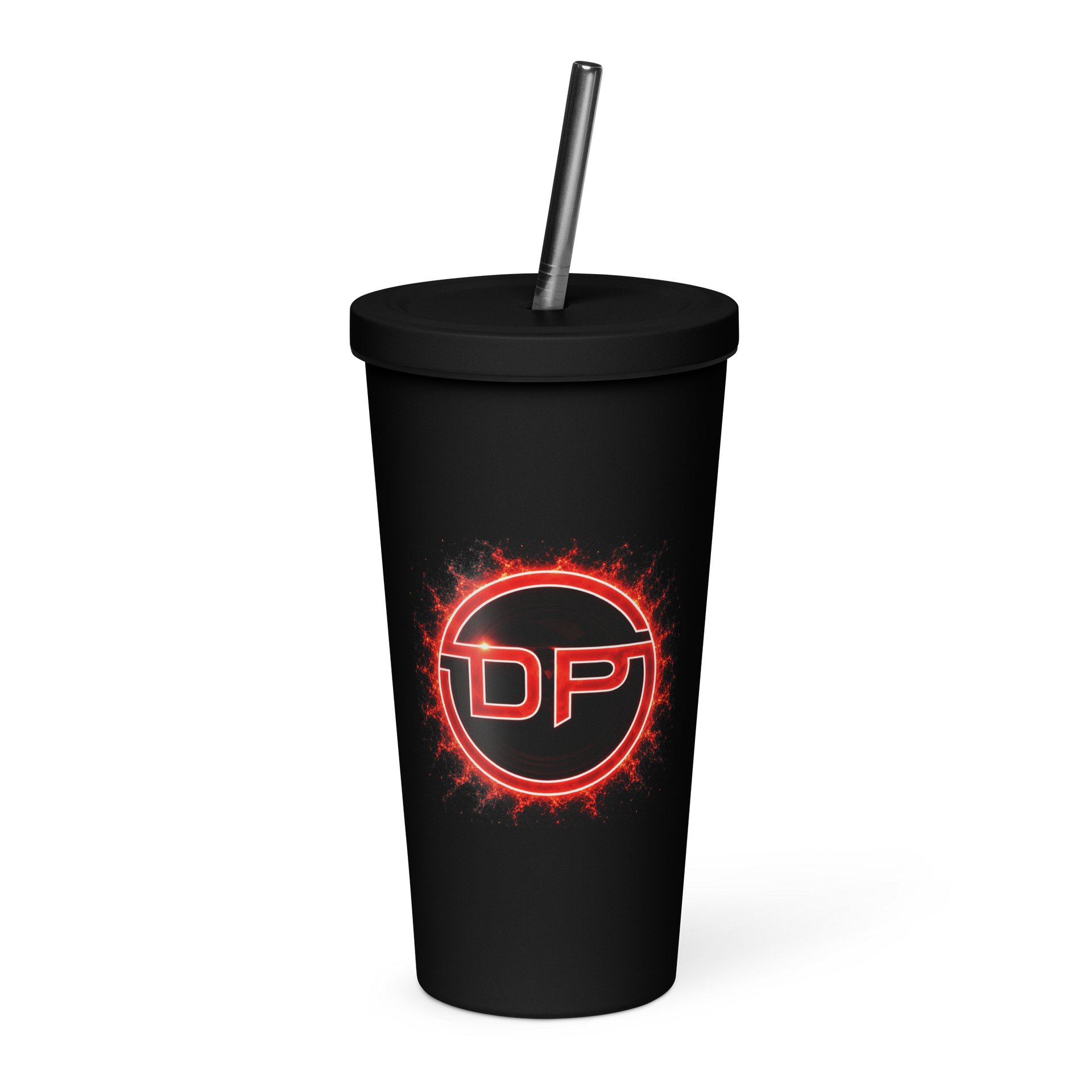 20 oz Insulated Tumbler with a Straw - Dust paranormal Fire product image (1)