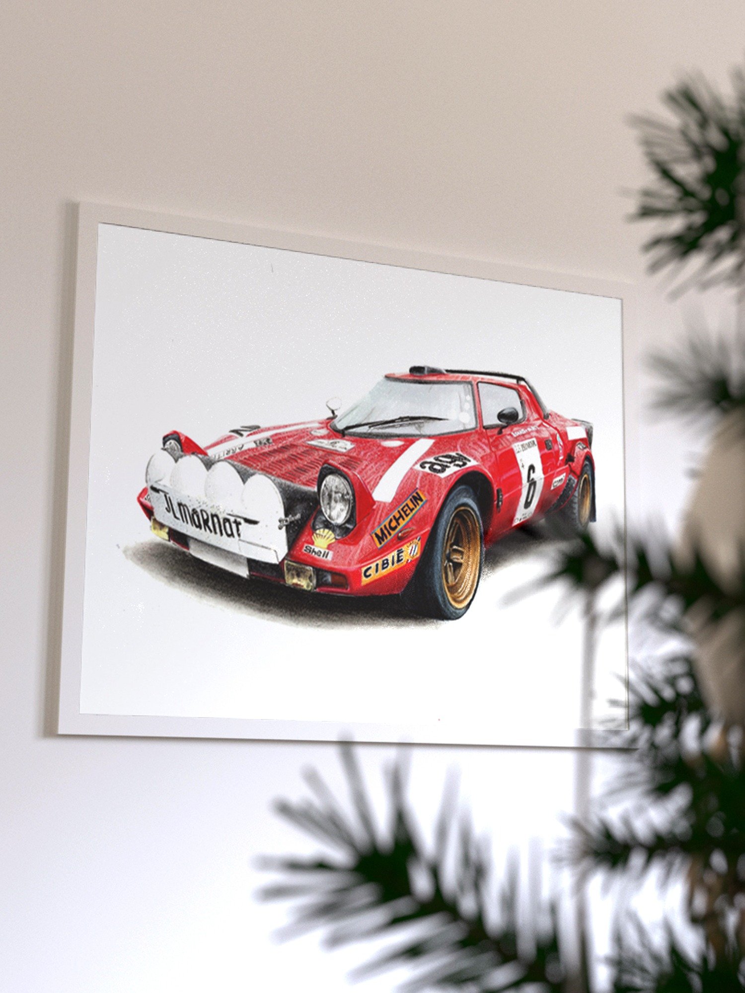 Red Lancia Stratos - A3 Print product image (6)