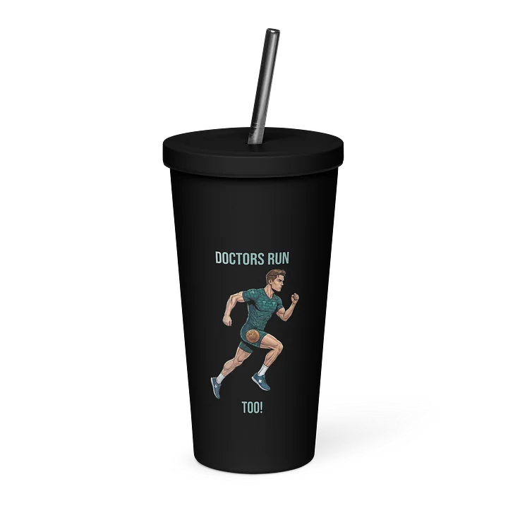 Doctor Athlete Tumbler with Straw | Mens Running Edition product image (1)