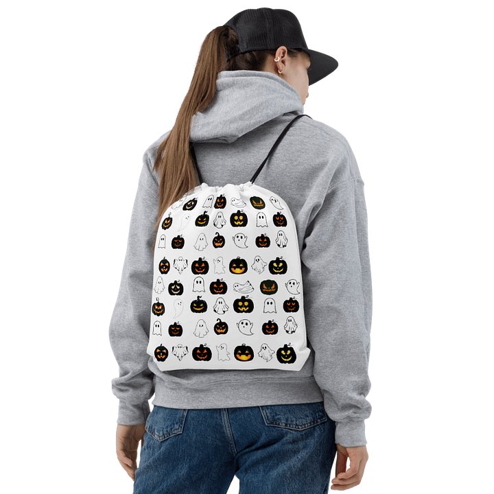 Ghosts & Pumpkins Drawstring Bag product image (1)
