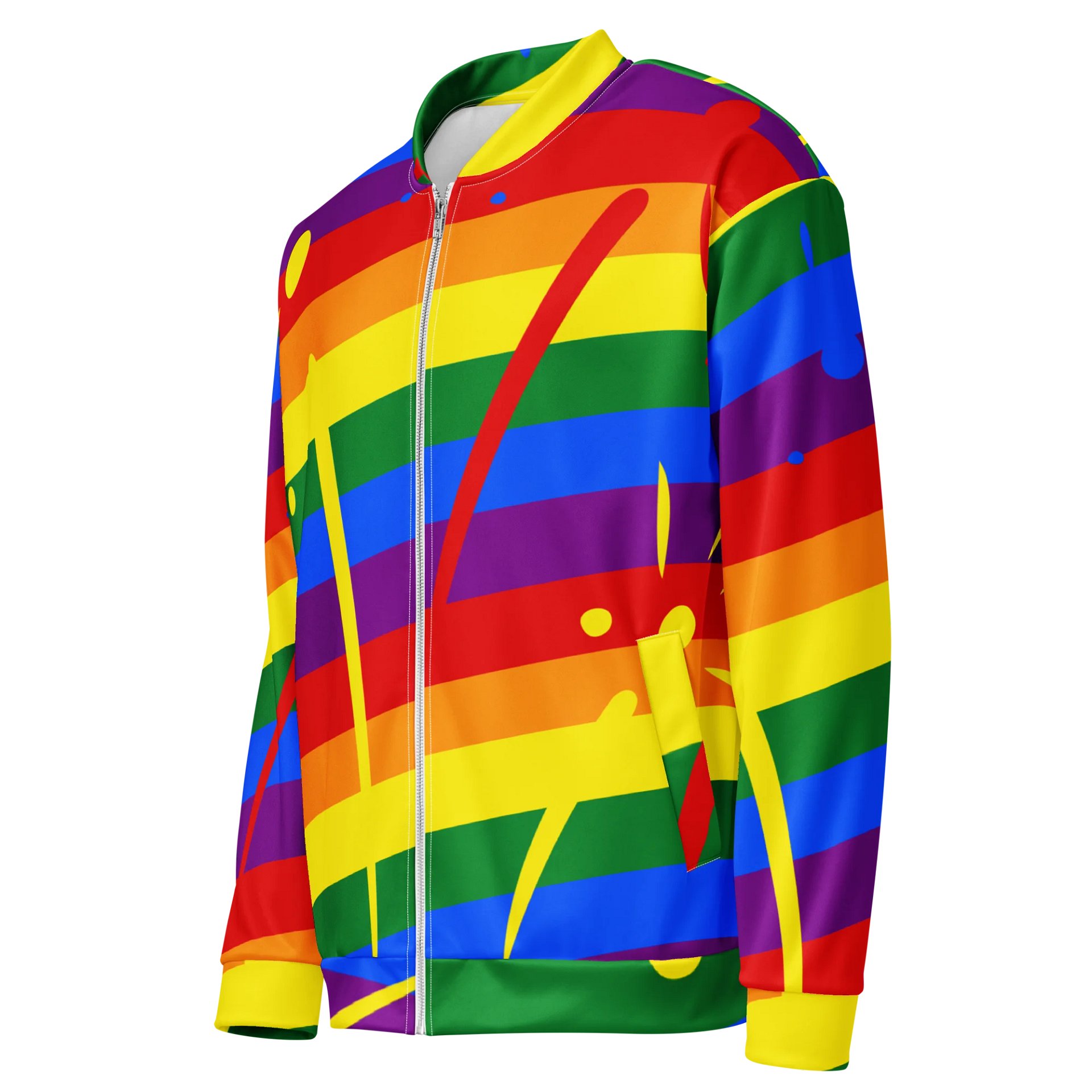 Rainbow Splash Bright Colorful Print Jacket product image (3)