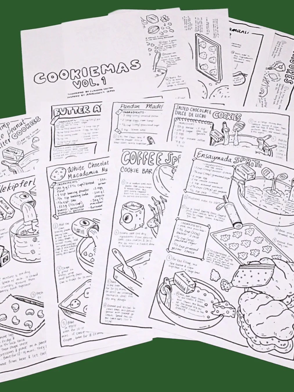 Cookiemas Vol. 1 Recipe Coloring Pages - Jeanelleats Collab (Downloadable PDF) product image (3)