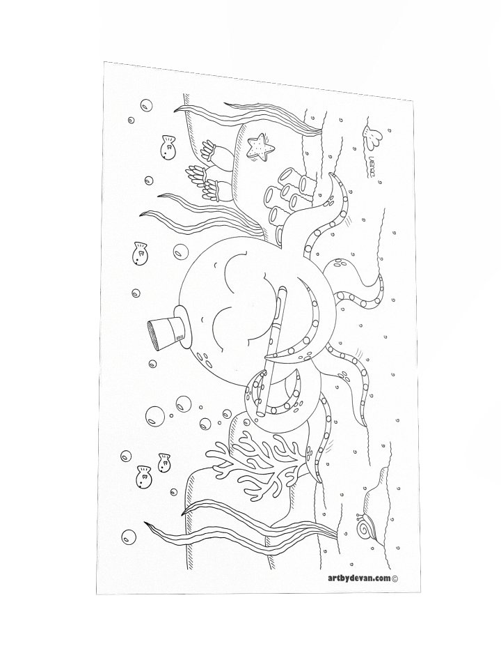 Color Your Own Art: Tentacle Tidal Tunes product image (2)