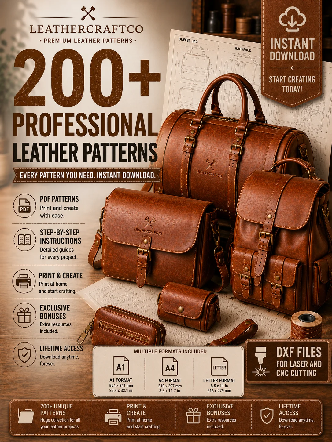 200+ Professional Leather Patterns product image (1)