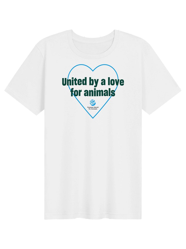 United by a love for animals - heart - T-shirt - Light product image (1)