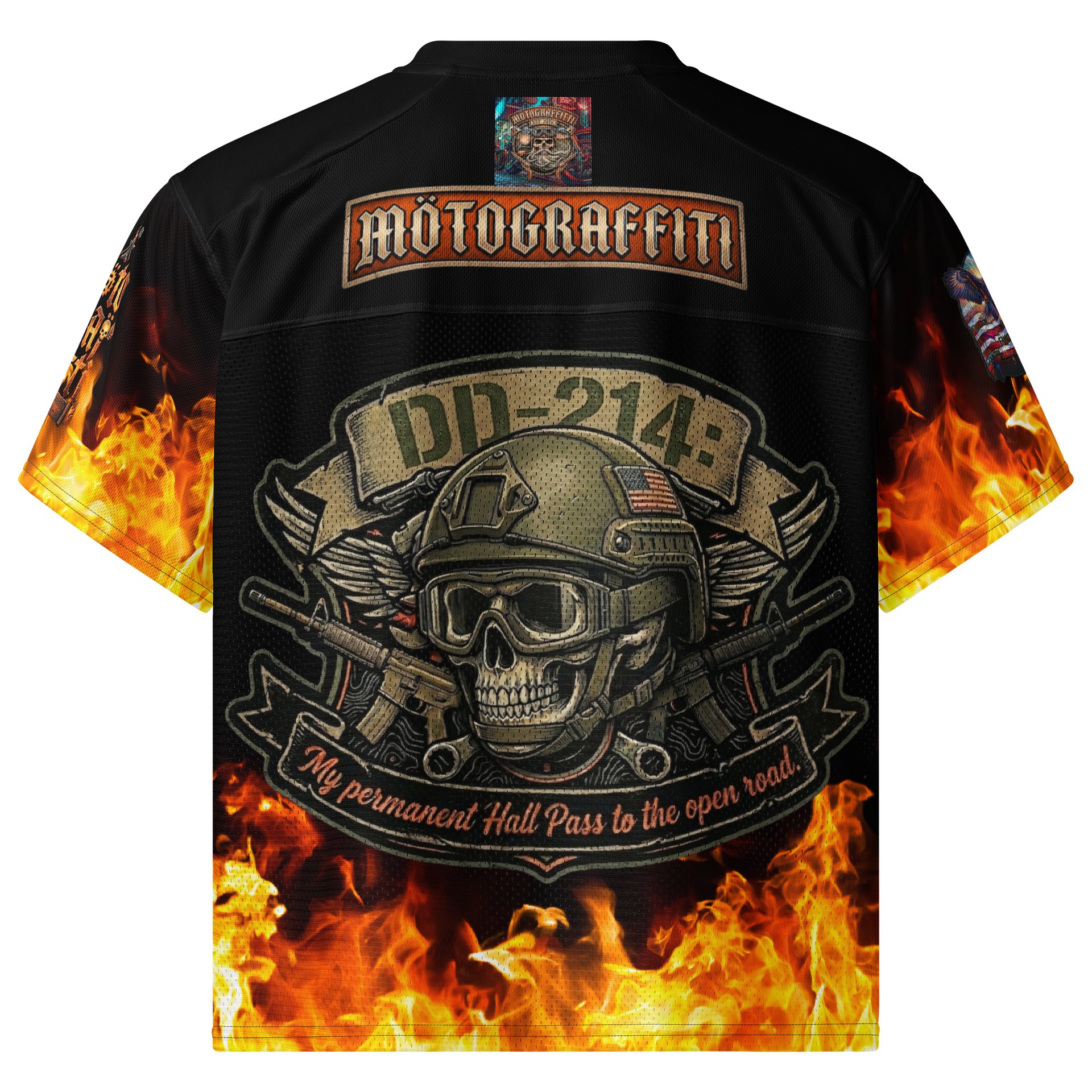 MötoGraffitti DD214 Football Jersey product image (2)
