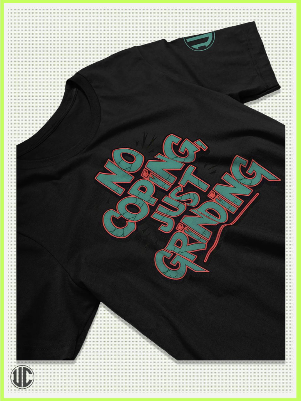 No Coping, Just Grinding – Skate Graphic T-Shirt product image (2)