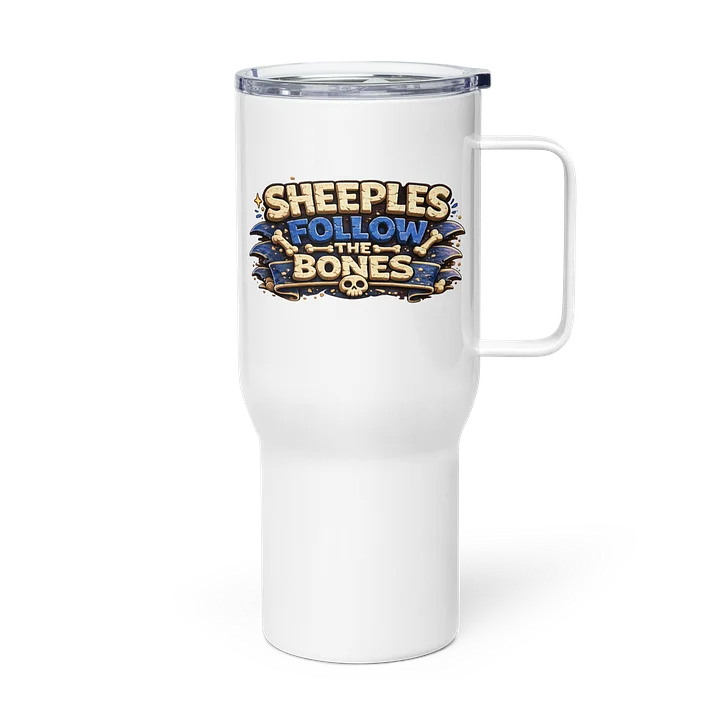 ''Sheeples Follow The Bones'' Travel Mug with a Handle product image (2)
