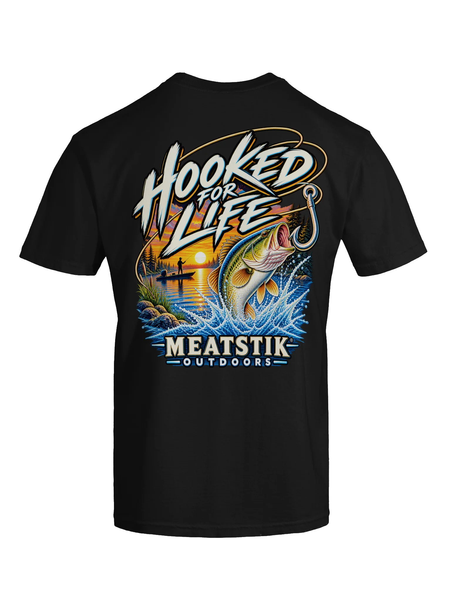 Hooked For Life Bass Fishing Tee product image (1)